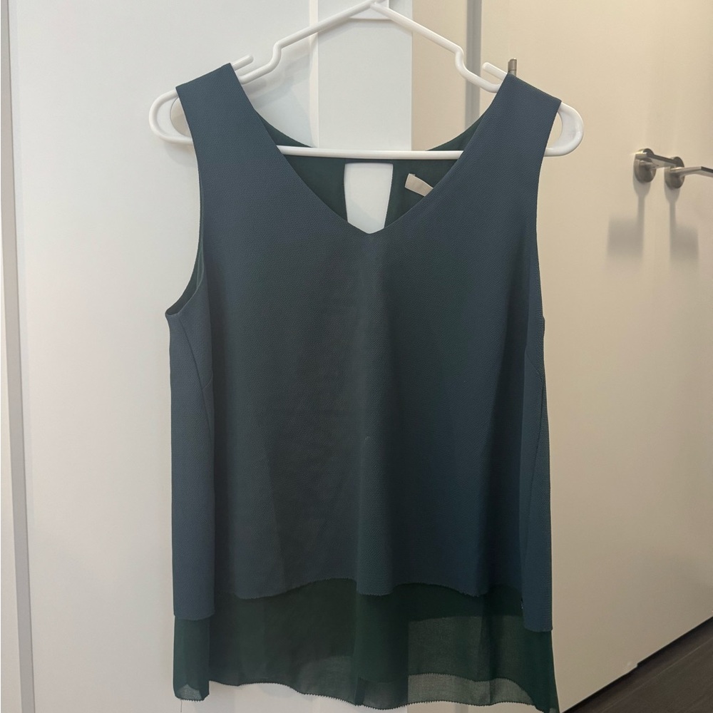 Plenty Monk+Lou Elegant Sleeveless Green Top